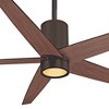 56" Minka Aire Modern Indoor Ceiling Fan with LED Light Remote Control Oil Rubbed Bronze Maple for Living Room Kitchen Bedroom - 3 of 4