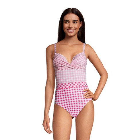 Lands' End Women's Chlorine Resistant Tummy Control Sweetheart One Piece  Swimsuit With Adjustable Straps : Target