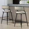 SET OF 2, 26'' Counter height bar stools PU cover kitchen island counter bar stool Beige - 3 of 4