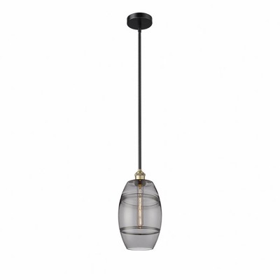 Vaz - 1 Light Stem Hung Mini Pendant In Industrial Style-9.38 Inches Tall and 8 Inches Wide
