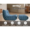 Evita Adult Bean Bag Sofa Set with Ottoman - Memory Foam, Premium Teddy Fabric，Comfy Floor Chair for Lounge & Reading - 2 of 4