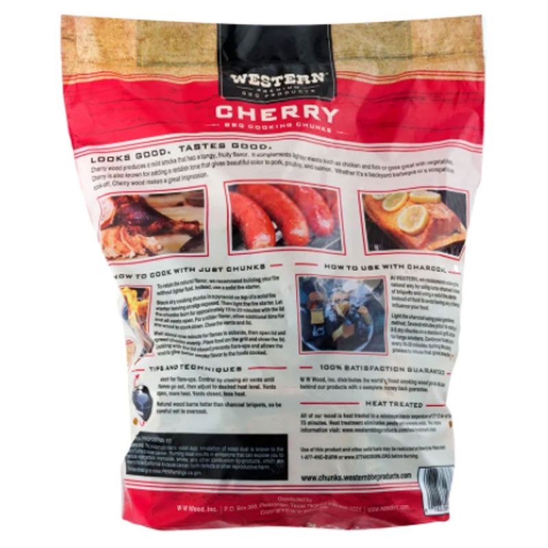 Western BBQ Smoking Barbecue Wood Grill Cooking Chunks, Cherry, 5 of 7