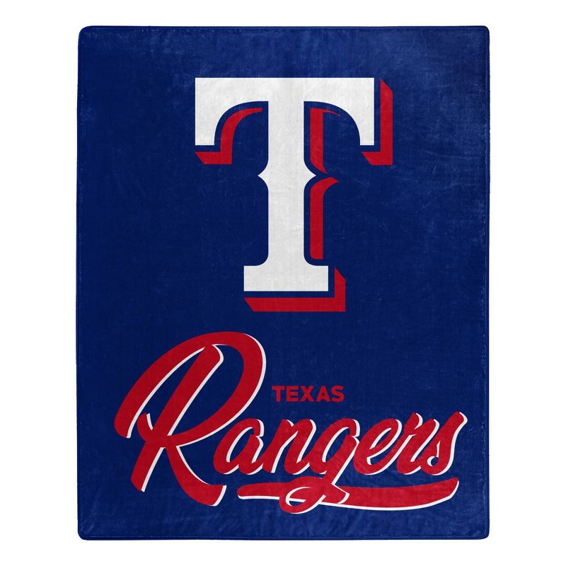 MLB Texas Rangers 50 x 60 Raschel Throw Blanket, 1 of 4