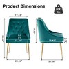 DYHOME Modern Dining Chairs Set of 4, Mid Century Dining Chairs with 5.12” Cushions, Velvet Upholstered Dining Chairs with Back Pull Rod - 3 of 4