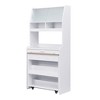 YOOCOZZ Buffet with Hutch, Foldable Dining Table, Multifunctional Cupboard, Storage Shelf + Side Hooks - 2 of 4