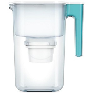 Perfect Pour 10-Cup Water Filter Pitcher, Reduces Microplastics, BPA Free, NSF Certified, Includes 1 Evolve+ Filter, Teal - 1 of 4