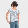 Girls' Short Sleeve Lace Trim T-Shirt - art class™ - 2 of 3