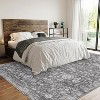 Washable Area Rug, Non-Slip Retro Floral Vintage Carpet, Non-Shedding Thin Low Pile Floor Rug for Kitchen, Dining Room, Bedroom - 4 of 4
