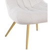 NicBex Boucle Accent Chair,Upholstered Living Room Chairs with Tufted Back and Metal Legs,Modern Armless Chair,Accent Chairs for Living Room - 4 of 4