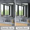 Aris LED Medicine Cabinet with Mirror, Recessed/ Wall Mounted Bathroom Cabinet, Dimmable, 3-Mode Light, Anti-Fog, Adjustable Shelves, White - 4 of 4