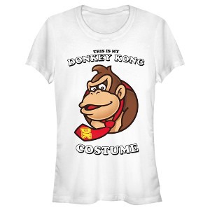 Juniors Womens Nintendo This is my Donkey Kong Costume T-Shirt - 1 of 4