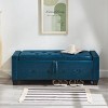 48" Modern Faux Leather Storage Ottoman Bench with Tufted Seat, Flip Top Entryway or Bedroom Seating -3irtyhousy - 2 of 4