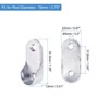 Unique Bargains Zinc Alloy Oval Durable Closet Rod End Supports Silver - 2 of 4