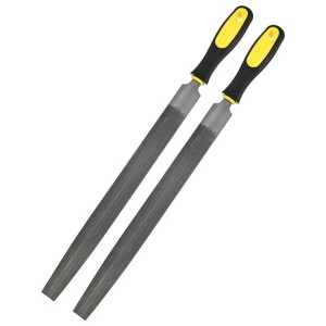 Unique Bargains Half-Round Metal File High Carbon Steel Diamond PVC Grip Handle Hand Files - 1 of 4