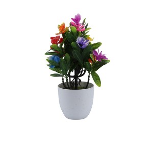 Unique Bargains Artificial Plants Phalaenopsis Orchid Display Plastic 3.74"x3.74"x10.63" 1 Pc - 1 of 4