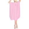 LA LEELA Women's House Daily Routine Evening Wear Dress Tunic Ladies Cover Ups for Women Loungewear Mumu Bikini Loungewear for Women 2X-3X Pink, Solid - 2 of 4
