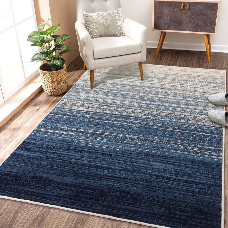 Area Rug Modern Ombre Rug Contemporary Gradient Throw Carpet for Bedroom Solid Accent Rug Non-Shedding Living Room Rug, 2 of 9