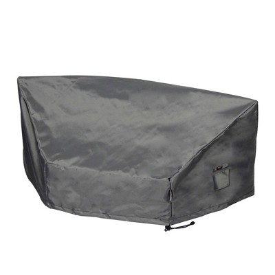 Shield Titanium 3-Layer Polyester UV Resistant Outdoor Circular Sofa Cover - 89/45x36x38" Dark Grey