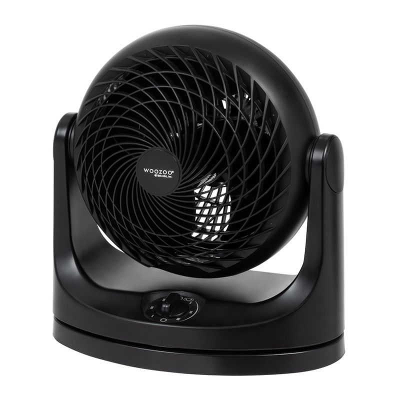 IRIS USA WOOZOO, Small Oscillating Desk Fan, Table Air Circulator, 3 Speeds, 52ft Max Air Distance, 12 Inches, 112° Adjustable Tilt, 30 db Low Noise, 1 of 10