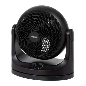IRIS USA WOOZOO, Small Oscillating Desk Fan, Table Air Circulator, 3 Speeds, 52ft Max Air Distance, 12 Inches, 112° Adjustable Tilt, 30 db Low Noise