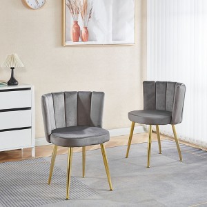 NicBex Accent Chair Living Room Chair with Golden Legs Set of 2 Comfy Chair with Comfortable Backrest for Dining Room - 1 of 4