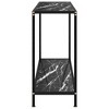 vidaXL Console Table Black 39.4 in.x13.8 in.x29.5 in. Tempered Glass - 3 of 4