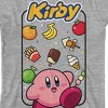 Kirby With Food Background and Logo Youth Heather Gray Graphic Tee - 2 of 3