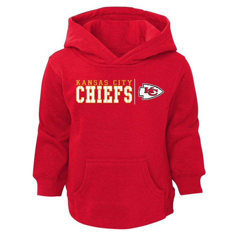 NFL Kansas City Chiefs Baby Boys&#39; Poly Fleece Hooded Sweatshirt, 1 of 2
