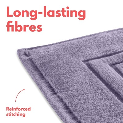 Lavender Luxury Cotton Bath Mat Set - 2 Pack