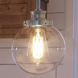 Urban Ambiance Luxury Vintage Pendant,  9-1/2"H x 6-7/8"W,  Polished Nickel Finish, UHP2640 - 1 of 4