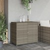 VidaXL Patio Storage Cabinet Gray 32.7"x17.7"x29.9" Poly Rattan - 3 of 4