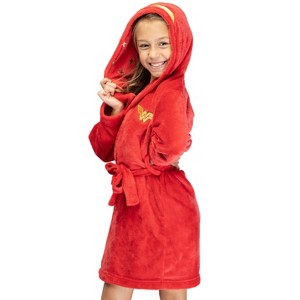 DC Comics Kids Superhero Plush Fleece Hooded Costume Robe - 1 of 4
