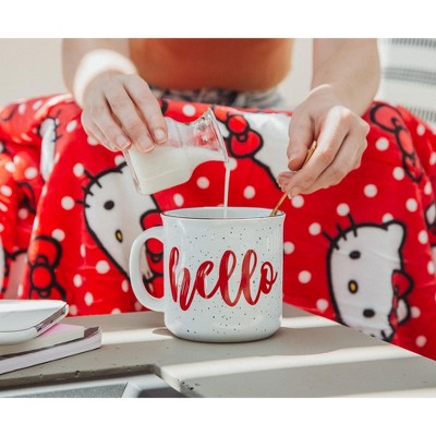 Hello Kitty Speckled Ceramic Camper Mug, 20 Ounces