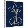 Amanti Art Line Leaves In Vase On Navy I by Elizabeth Medley Canvas Wall Art Print Framed 16 x 20-in. - 3 of 4