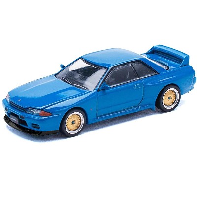 Skyline GT-R BNR32 RHD (Right Hand Drive) Blue Metallic "Enigma Exclusive Edition" 1/64 Diecast Model Car by Pop Race