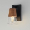 Maxim Lighting Carpenter 1 - Light Vanity in  Walnut/Black - 3 of 4