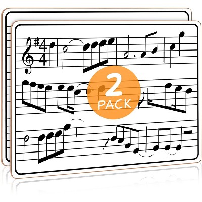 SCRIBBLEDO Music Staff Dry Erase 9"X12" Board 2-Pack