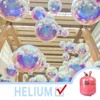 PartyWoo Foil Balloons Iridescent Round 22 Inch 6 pcs - 3 of 4