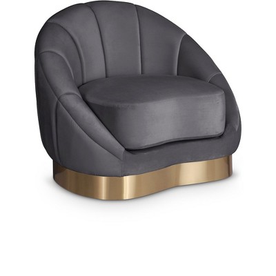 Meridian Furniture,Shelly Grey Velvet Chair