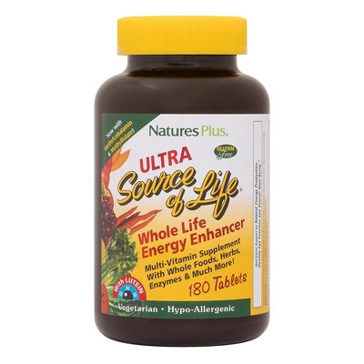 Ultra Source of Life Energy Enhancer Multi With Lutein by Nature's Plus  -  180 Tablet