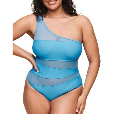 Adore Me Women's Kimora One Piece Swimwear 3X / Aquarius Blue.