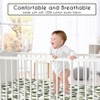 Sweet Jojo Designs Baby Gender Neutral Unisex Fitted 100% Cotton Muslin Crib Sheet Woodland Pine Tree Green and White - 2 of 4