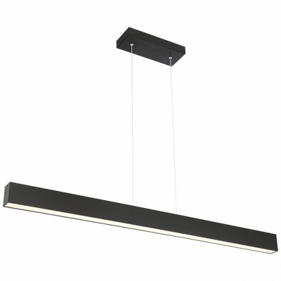 Form Sleek Matte Black LED Linear Pendant Light