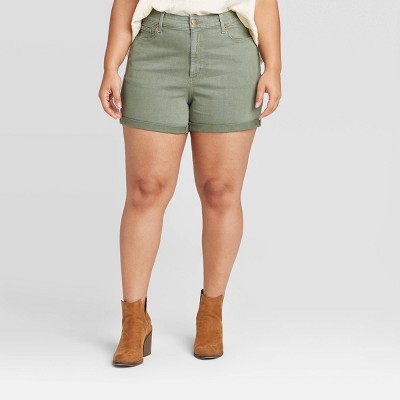 high waisted jean shorts plus size