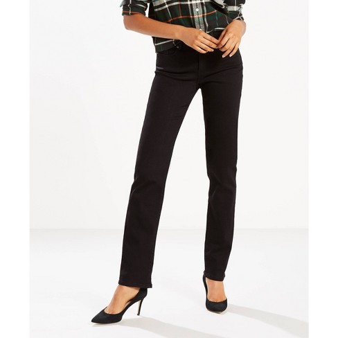 Levi's® Women's Mid-rise Classic Straight Jeans - Soft Black 10 : Target