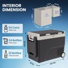 62/51/40 QT 12V Portable Car Fridge Freezer - Dual Zone, App Control, Wheels, AC/DC for Camping, Travel, 4 Power Modes - 4 of 4