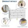 7-Drawer Dresser for Bedroom, 47.2" Wide Modern Wooden Chest with Gold Metal Legs & Handles, Narrow Storage Table for Entryway or Living Room - 4 of 4