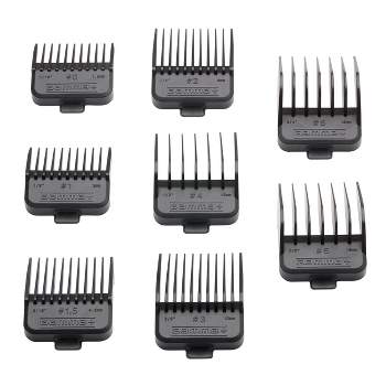 GAMMA+ Barber Hairstylist Black DUB Universal Double Magnetic Clipper Guards, 8 Assorted Sizes