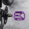 Unique Bargains Non-Slip Pedals Platform Flat Bicycle Pedals 9/16" for Road Bikes MTB Mountain Bike Purple 1 Pair - 2 of 4