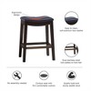 OUTSUPPLY Contemporary Saddle Counter Stool, Backless Design Stool for Kitchen Islands & Bars, Easy Assembly - 3 of 4